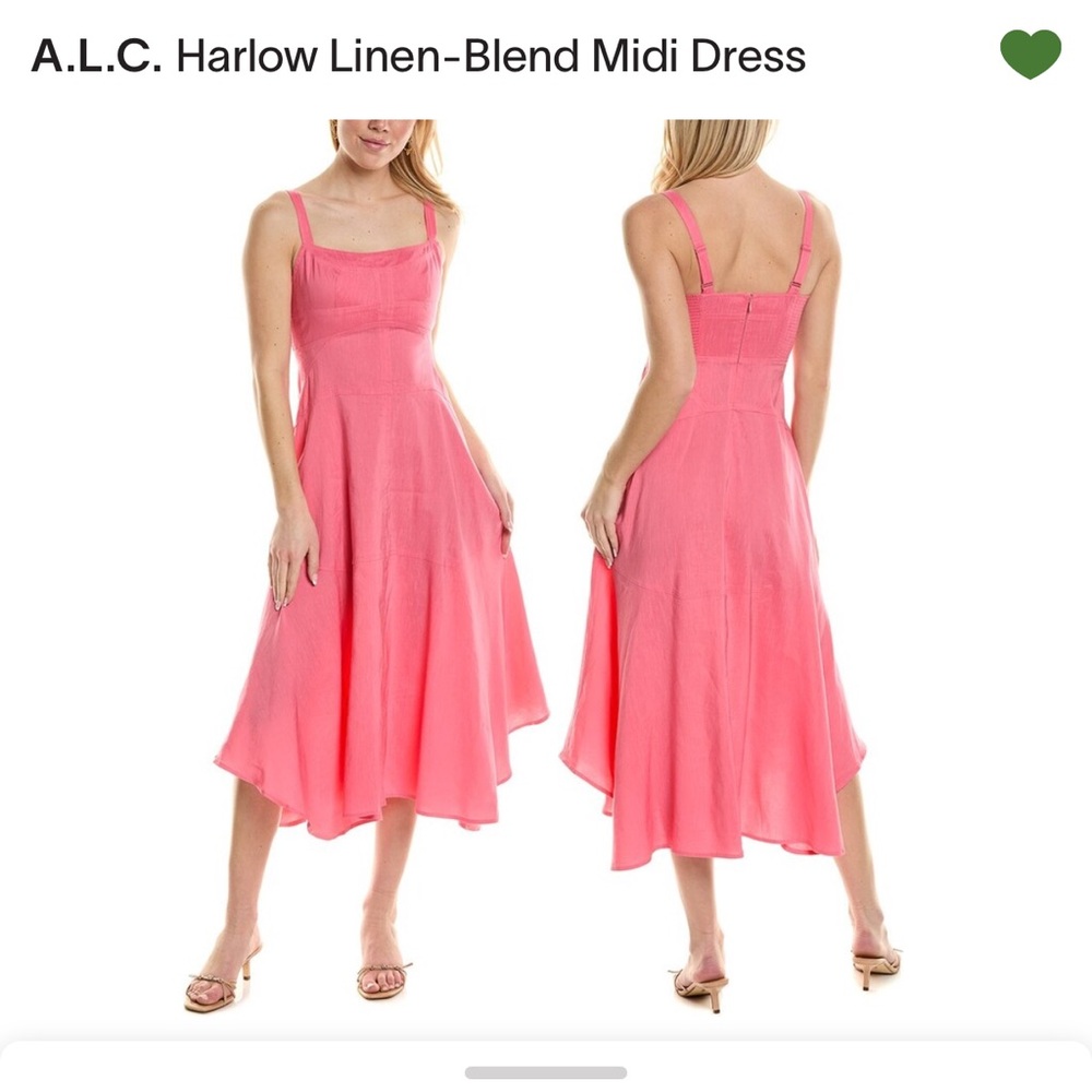 A.L.C. Harlow Linen-Blend Midi Dress